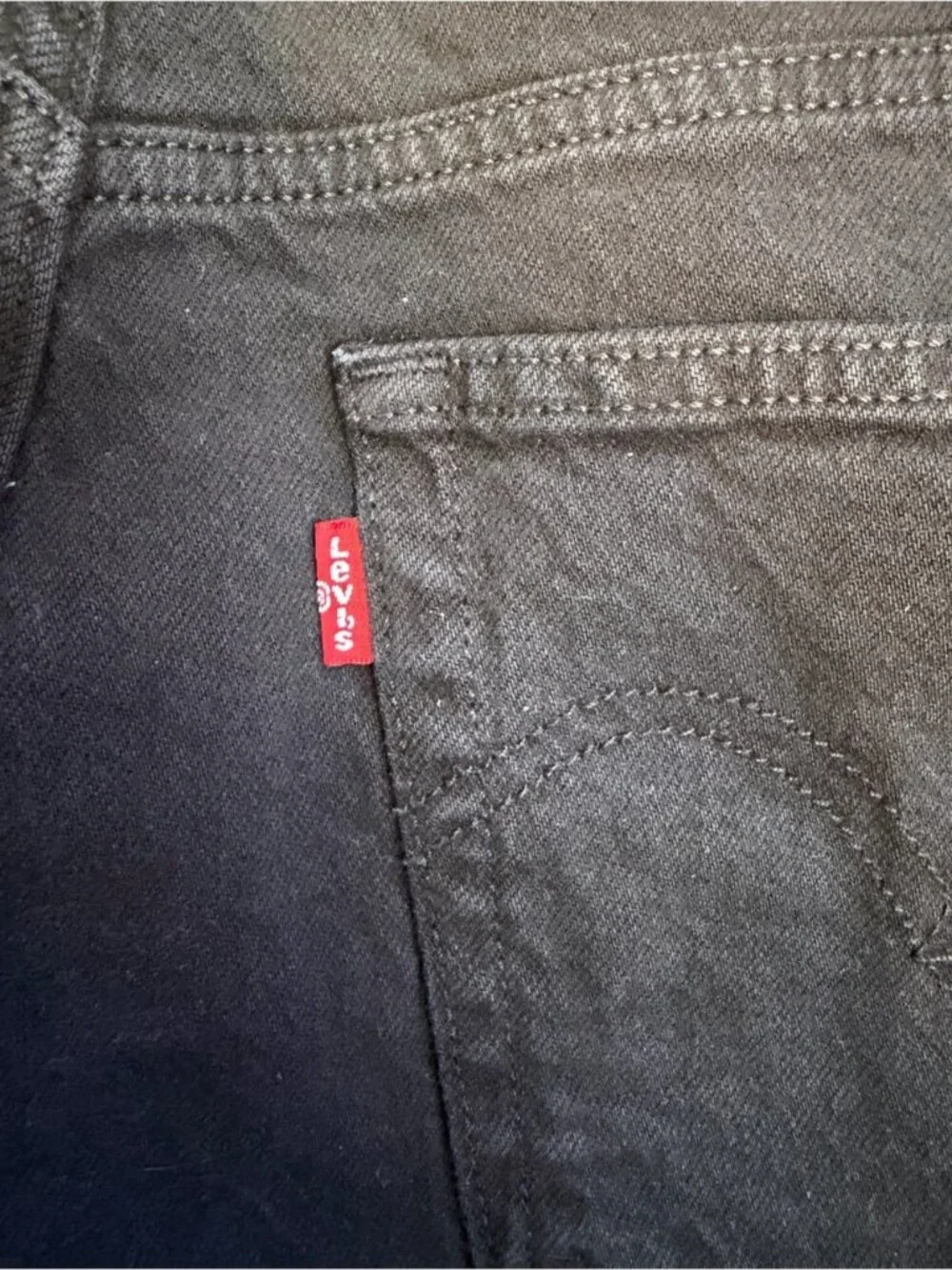 Levi's 501 Mens Button Fly Light Wash Black Straight Leg Denim 32x30 Denim